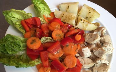 Raw vegetable dinner – a hit with the kids